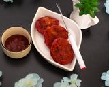 A picture of step 7 of Beetroot Tikki.