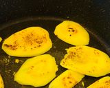 A picture of step 1 of Seared Mango, Pomegranate & Cactus Salsa.