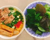 Hình bước làm 4 của món Bún sườn non chả cá