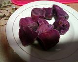 Foto langkah ke 3 dari resep Pudding Lapis Ubi Ungu Topping Keju.