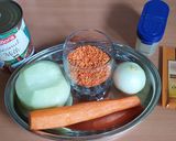 Karalábés, vörös lencse leves 🍲 recept fázis 1 fotója