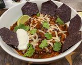 A picture of step 7 of Black Bean & Poblano Soup.
