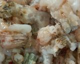 A picture of step 1 of Prawn head fry.