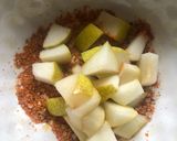 A picture of step 2 of Nashpati pickle.