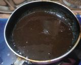 A picture of step 2 of Saunth or imli chutney(from leftover gulab jamun syrup).