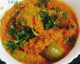 A picture of step 4 of Striped pear gourd or Pointed Gourd(parval) Curry.