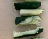 A picture of step 1 of Cucumber Salad.