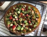 Une image de l'étape 2 de Flan à la rhubarbe et vanille.