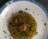 A picture of step 5 of Prawns Biryani.