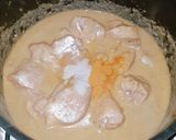 A picture of step 3 of Gobhi (cauliflower) with chicken.
