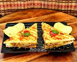 A picture of step 6 of Pavbhaji Stuffed Grilled Dhokla Sandwich No Bread Sandwich (Never Ever Yet Published Unique Recipe).