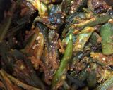 A picture of step 4 of Besan Bhindi.