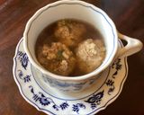 A picture of step 4 of California Farm Wagyu Meatball Soup.