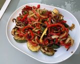 Une image de l'étape 14 de Courgettes rondes et poivron grillés aux épices italiennes (recette plancha).