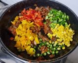 A picture of step 2 of Mexican rice pulao.