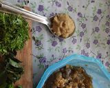 A picture of step 2 of Khandeshi spicy green brinjal Bharta.