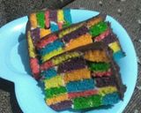 Foto langkah ke 25 dari resep Rainbow checkerboard bake cake.