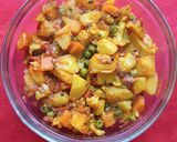 A picture of step 4 of Mixed vegetables Subji.