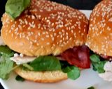 A picture of step 5 of My Chicken & Bacon Sandwich 😍#Lunch #2Flavours.