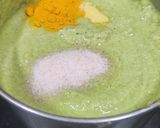 A picture of step 3 of Green Moong Dhokla.