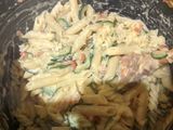 Courgette and Sweet Pepper Carbonara
