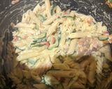 A picture of step 5 of Courgette and Sweet Pepper Carbonara.