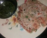 A picture of step 7 of Spring onion roti.