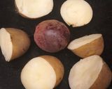 A picture of step 1 of Beetroot Tikki.