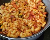 A picture of step 7 of Macaroni with Green Olives.