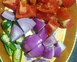 A picture of step 1 of Kathirikai (Brinjal) Khichadi.