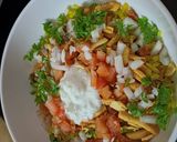 A picture of step 3 of Poha chat.