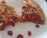 A picture of step 12 of Paneer stuffed lachha paratha.