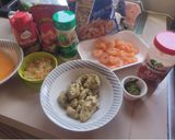 Foto del paso 4 de la receta: Pasta con camarones, pechuga y tocineta en salsa rosa