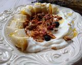 A picture of step 6 of American Breakfast: Banana Granola Yogurt.