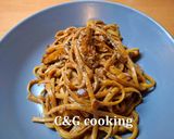 A picture of step 15 of Chicken Alfredo with Teriyaki Sauce.