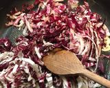 A picture of step 2 of Risotto with radicchio and crispy coppa.