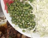A picture of step 14 of Veg and chicken biryani platter.