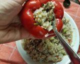 Foto del paso 8 de la receta: Rojo rojo: Pimientos en salsa, relleno (pescado) juruel y arroz