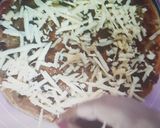 A picture of step 11 of No oven cheese pizza with wheat flour no yeast || pan pizza.
