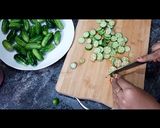 A picture of step 1 of Ivy gourd pepper fry.