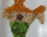 तिरंगा पुलाव (tiranga pulaw recipe in marathi recipe in marathi) रेसिपी स्टेप 6 फोटो 