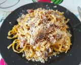 Foto del passaggio 5 della ricetta Tagliatelle ai funghi e salsiccia