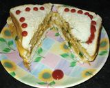 A picture of step 4 of লেয়ার স‍্যান্ডুইচ (Leyar Standwich Recipe in Bengali).