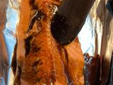 Salmón con salsa glaseada de soja mostaza y miel #marcelalevy #marcelacoss