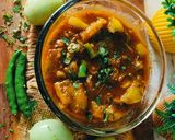हरा टमाटर की खट्टी मीठी सब्जी (green tomoto sweet & sour sabji recipe in Hindi) रेसिपी चरण 4 फोटो