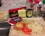 A picture of step 1 of Japanese spaghetti beef curry.
