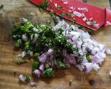 A picture of step 1 of Besan Bajra Chilla.