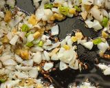 A picture of step 3 of Amaranth (Rajgira) Upma.