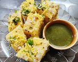 A picture of step 13 of Gujarati Dhokla.