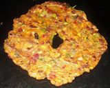 A picture of step 5 of Bhajani thalipith (type of indian bread).